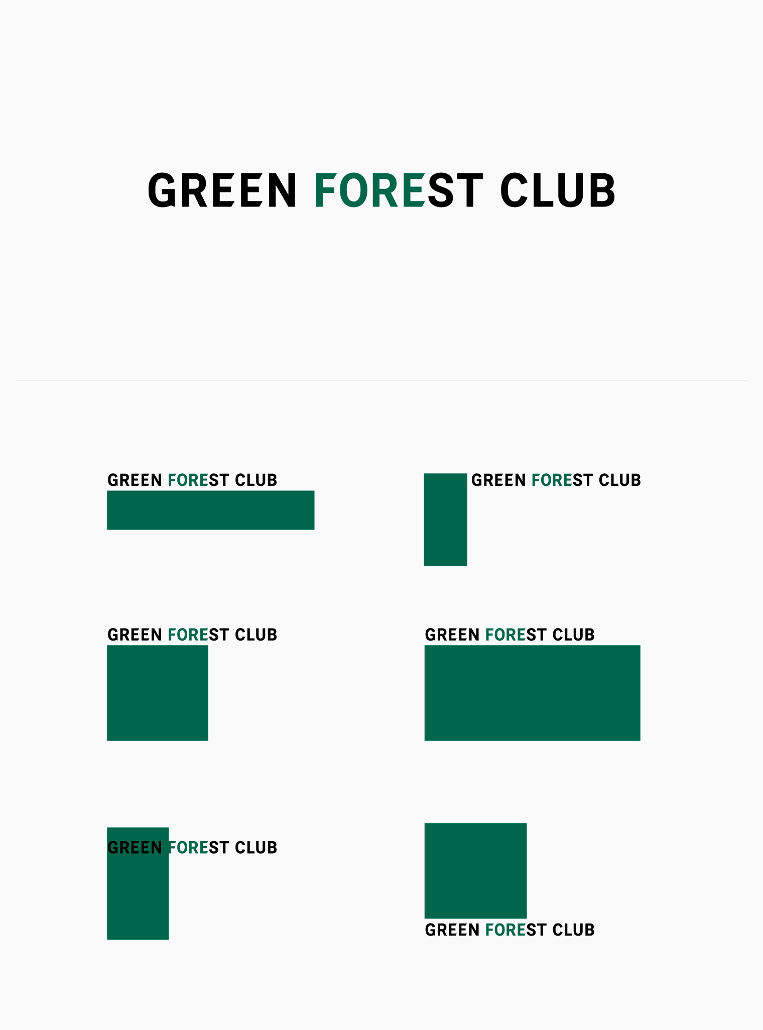 GREEN FOREST CLUB ブランディング  ロゴデザイン